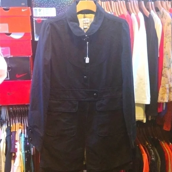 ROXY Jean Jacket Women's Large Black - Picture 2 of 6